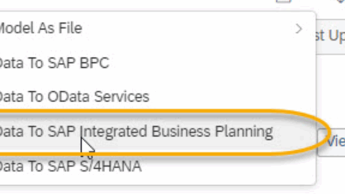 SAC Planning Export Data to SAP IBP