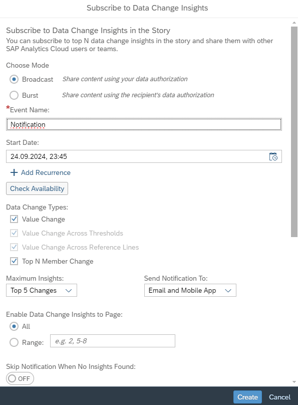 Data Change Insight in SAC Screenshot 3