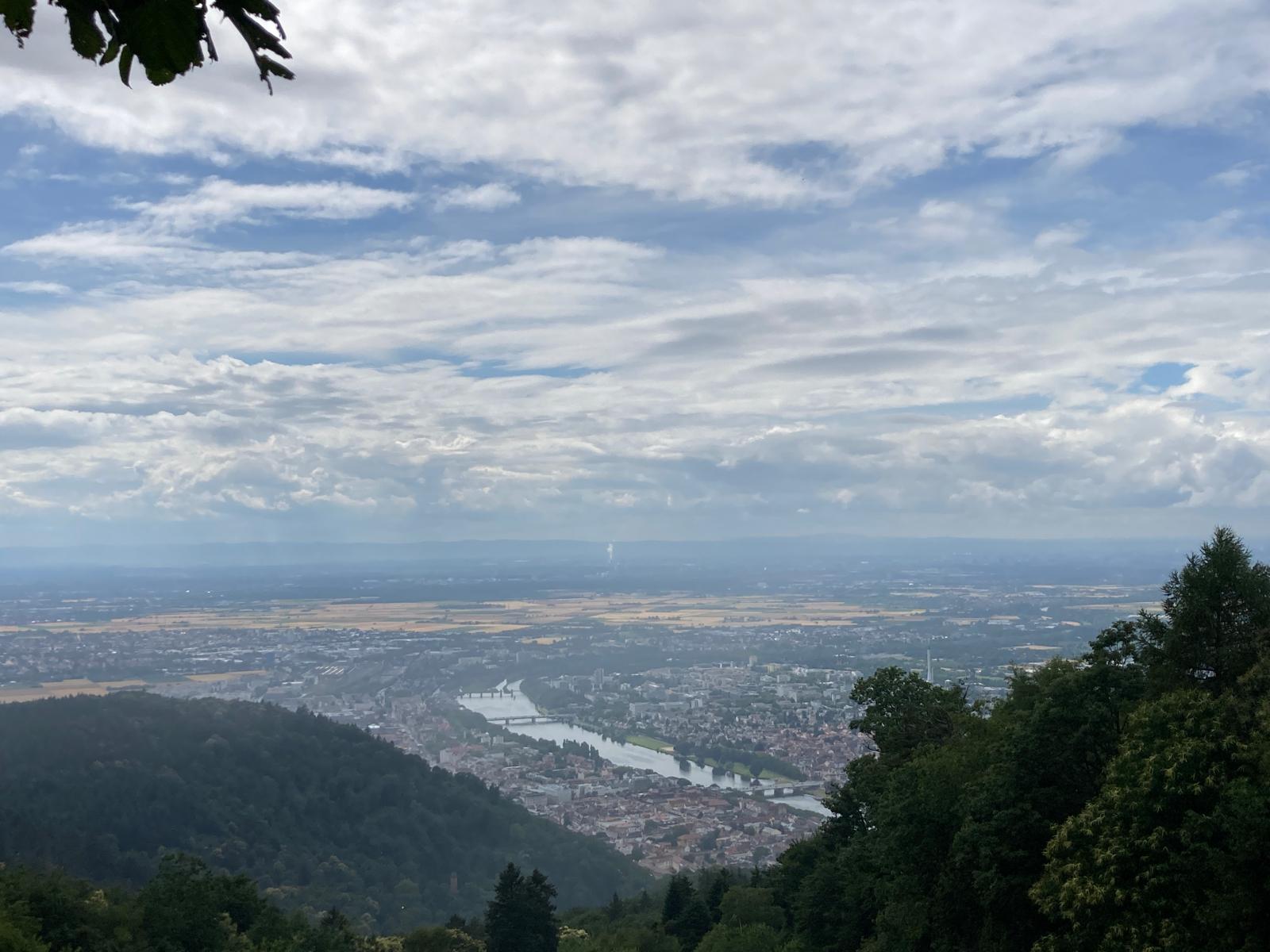 Blick vom Königsstuhl über Heidelberg