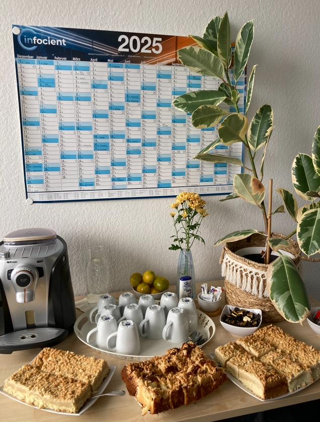 Streuselkuchen beim Infocient Beratertag